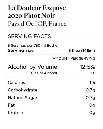 La Douleur Exquise 2020 Pinot Noir Pays d'Oc IGP, France