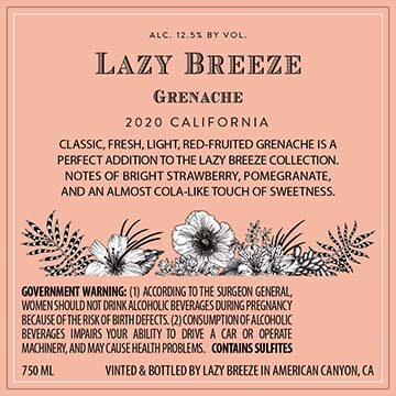 Lazy Breeze 2020 Grenache California