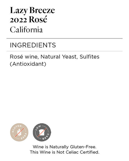 Lazy Breeze 2022 Rosé Clarksburg, California
