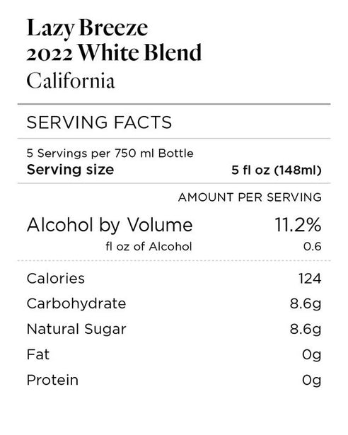 Lazy Breeze 2022 White Blend California