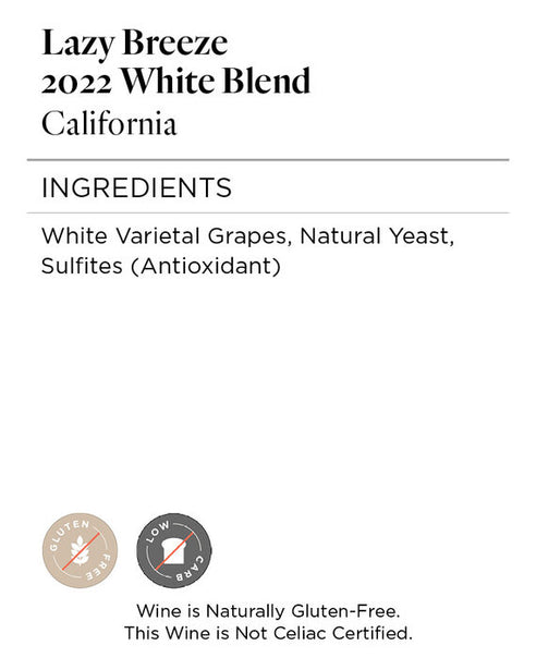 Lazy Breeze 2022 White Blend California