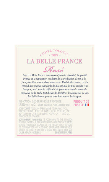 La Belle France 2019 Rosé Comté Tolosan IGP, France