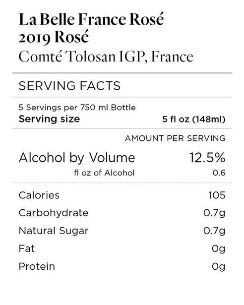 La Belle France 2019 Rosé Comté Tolosan IGP, France