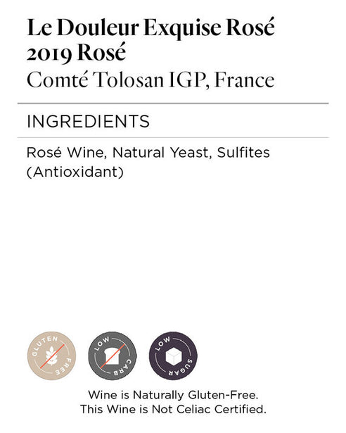 Le Douleur Exquise 2019 Rosé Comté Tolosan IGP, France