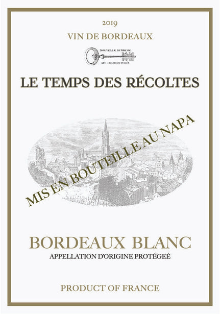 Le Temps des Récoltes 2019 Bordeaux Blanc Bordeaux AOP, France
