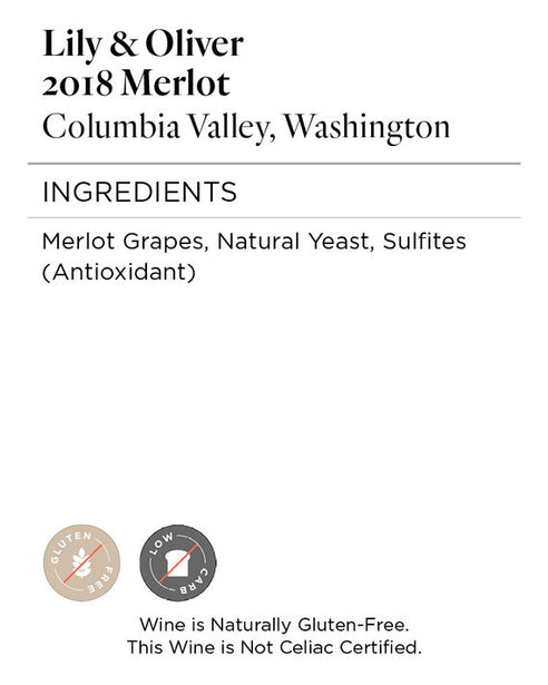 Lily & Oliver 2018 Merlot Columbia Valley, Washington