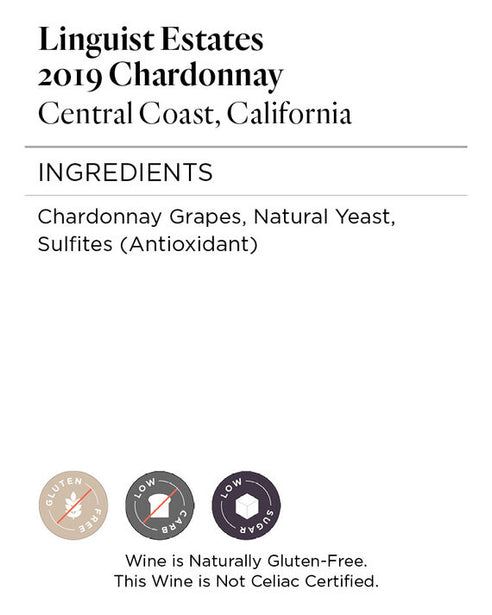 Linguist Estates 2019 Chardonnay Central Coast, California