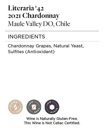 Literaria '42 2021 Chardonnay Maule Valley DO, Chile