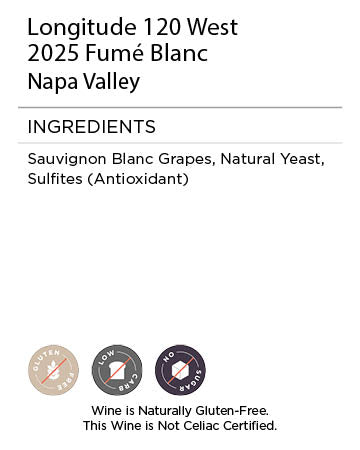 Longitude120 West Fume Blanc Serving Facts