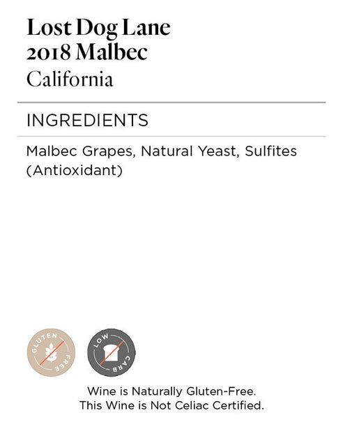 Lost Dog Lane 2018 Reserve Malbec California