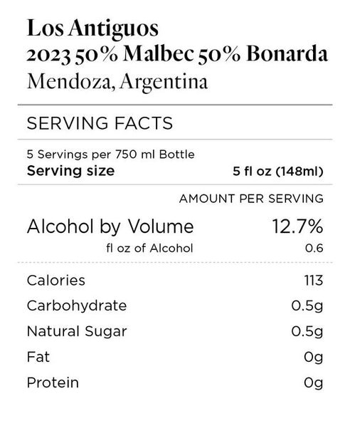 Los Antiguos 2023 Malbec - Bonarda Mendoza, Argentina