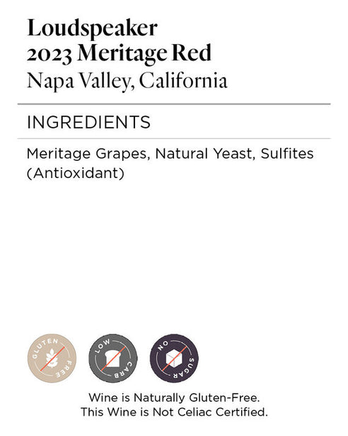 Loudspeaker 2023 Meritage Red Napa Valley, California