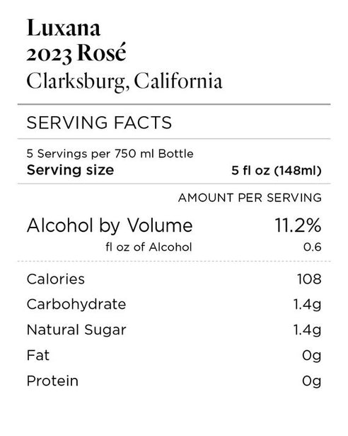 Luxana 2023 Rosé Clarksburg, California