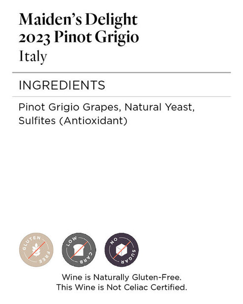 Maiden's Delight 2023 Pinot Grigio, Italy