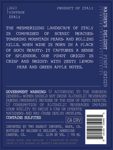 Maiden's Delight 2023 Pinot Grigio, Italy