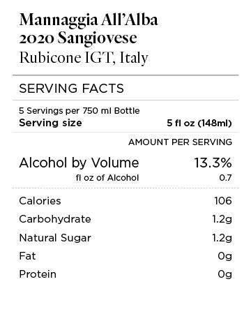 Mannaggia All'Alba 2020 Sangiovese Rubicone IGT, Italy