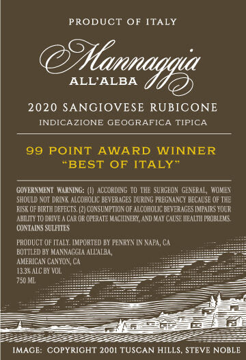 Mannaggia All'Alba 2020 Sangiovese Rubicone IGT, Italy