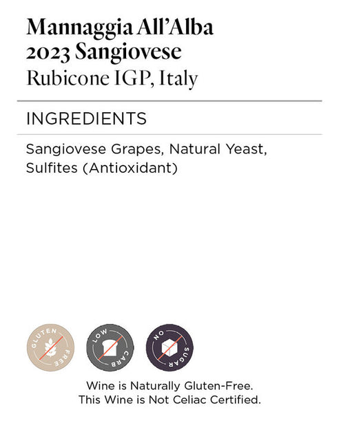 Mannaggia All'Alba 2023 Sangiovese Rubicone IGP, Italy