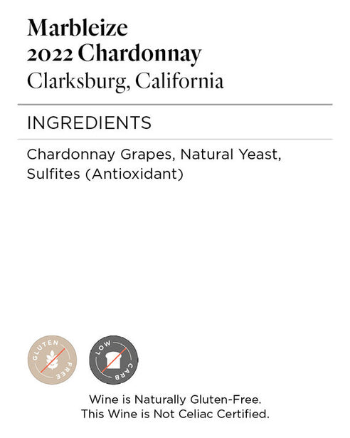 Marbleize 2022 Chardonnay Clarksburg, California
