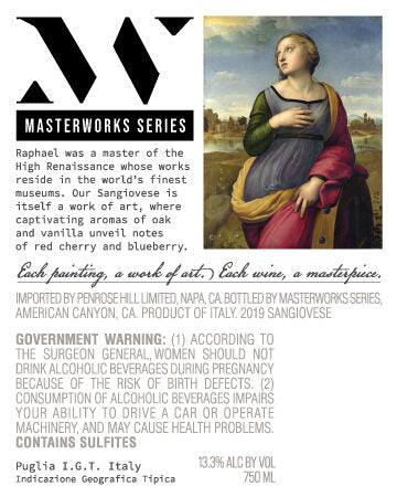Masterworks Series 2019 Sangiovese Puglia IGT, Italy