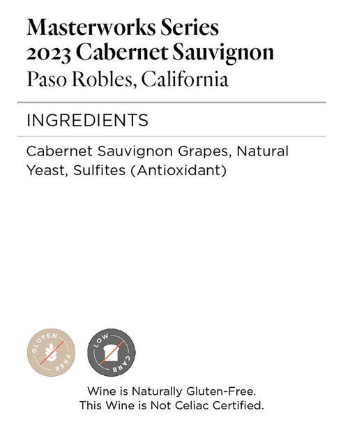 Masterworks Series 2023 Cabernet Sauvignon Paso Robles, California