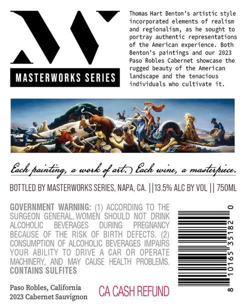Masterworks Series 2023 Cabernet Sauvignon Paso Robles, California