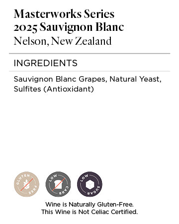 Masterworks Series 2025 Sauvignon Blanc Ingedients