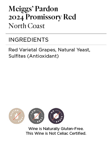 Meiggs' Pardon 2024 Promissory Red North Coast Ingredients