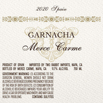 Merce Carme 2020 Garnacha Spain