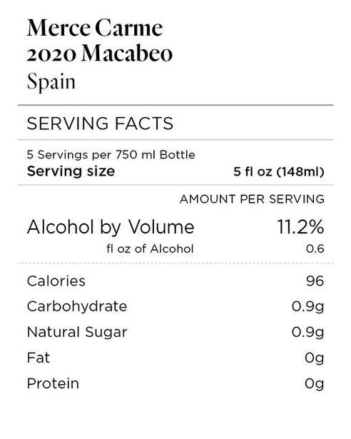 Merce Carme 2020 Macabeo Spain