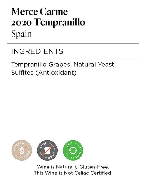 Merce Carme 2020 Tempranillo, Spain
