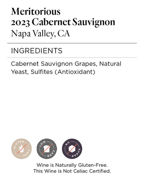 Meritorious 2023 Cabernet Sauvignon Napa Valley, California