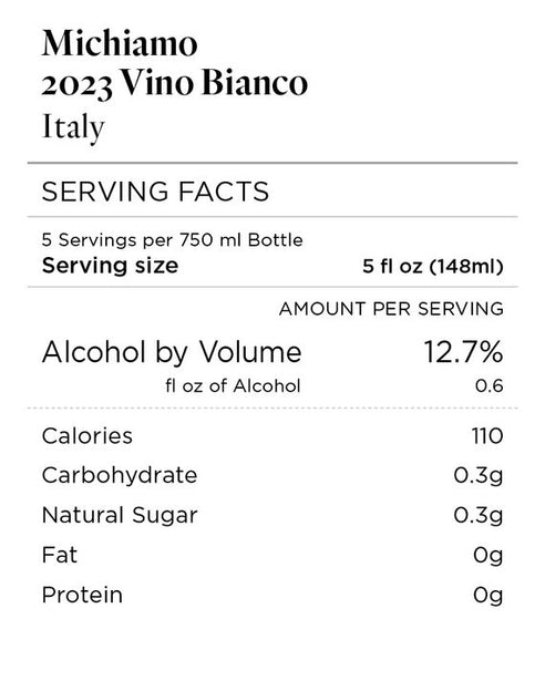 Michiamo 2023 Vino Bianco, Italy