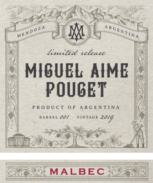 Miguel Aime Pouget 2019 Limited Release Malbec Mendoza, Argentina