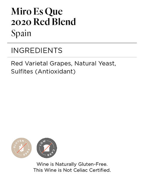 Miro Es Que 2020 Vino Tinto, Spain