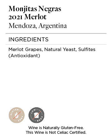 Monjitas Negras 2021 Merlot Mendoza, Argentina