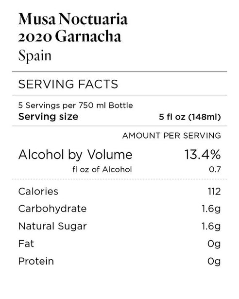 Musa Noctuaria 2020 Garnacha, Spain