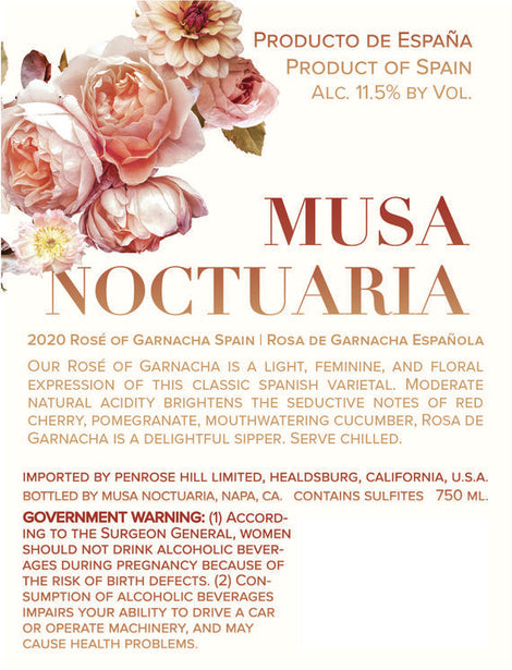 Musa Noctuaria 2020 Rosé of Garnacha Spain