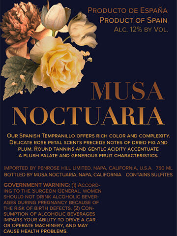 Musa Noctuaria 2020 Tempranillo, Spain