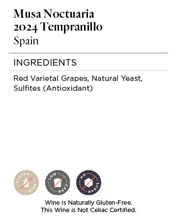 Musa Noctuaria Tempranillo Ingredients