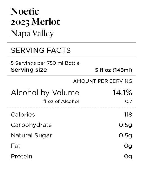 Noetic 2023 Merlot Napa Valley, California