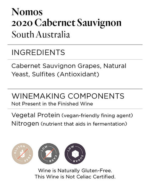 Nomos 2020 Cabernet Sauvignon South Australia