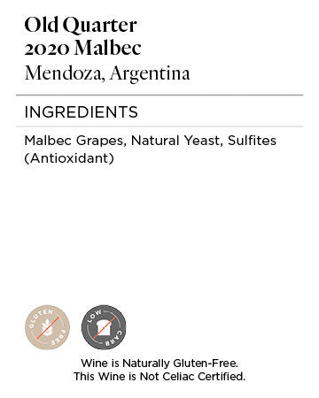 Old Quarter 2020 Malbec Mendoza, Argentina