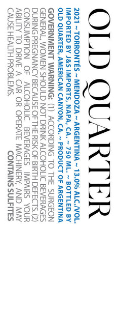 Old Quarter 2021 Torrontés Mendoza, Argentina