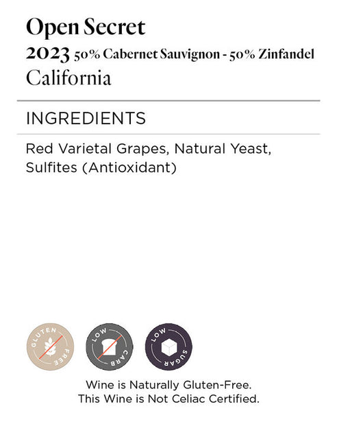 Open Secret 2023 Red Blend California