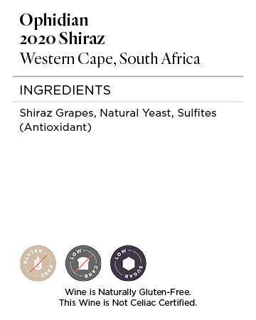 Ophidian 2020 Shiraz Western Cape, South Africa