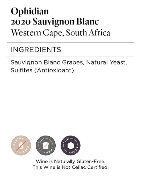 Ophidian 2020 Sauvignon Blanc Western Cape, South Africa