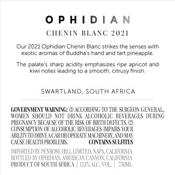 Ophidian 2021 Chenin Blanc Swartland, South Africa