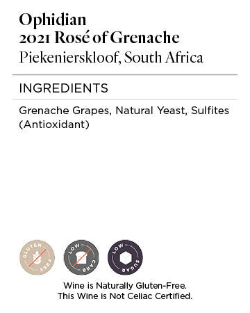 Ophidian 2021 Rosé of Grenache Piekenierskloof, South Africa