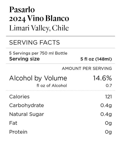 Pasarlo 2024 Vino Blanco Limari Valley, Chile